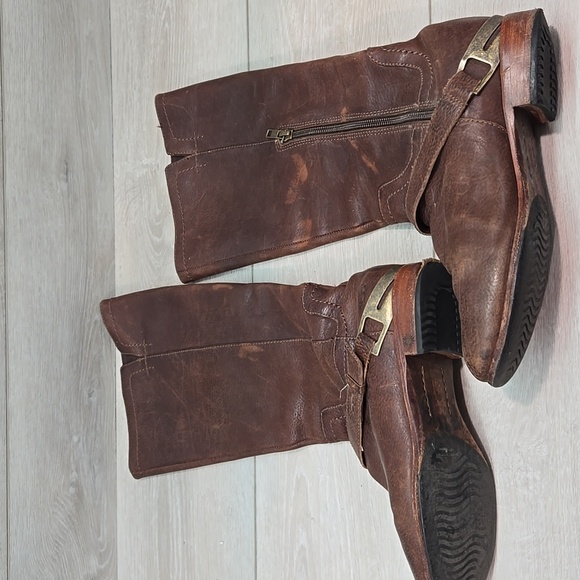 UGG Australia 3184 Women Brown Tall Boots Leather Riding Shoes Sz 7 - Picture 9 of 14